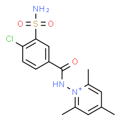 ChemSpider 2D Image | 1-[(4-Chloro-3-sulfamoylbenzoyl)amino]-2,4,6-trimethylpyridinium | C15H17ClN3O3S