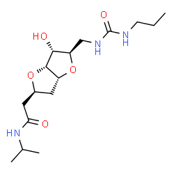 ChemSpider 2D Image | (1S,6R)-1,4:3,6-Dianhydro-2-deoxy-1-[2-(isopropylamino)-2-oxoethyl]-6-{[(propylcarbamoyl)amino]methyl}-D-arabino-hexitol | C16H29N3O5