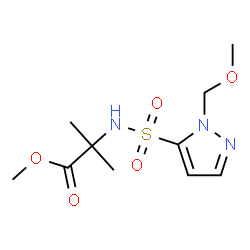 ChemSpider 2D Image | Methyl N-{[1-(methoxymethyl)-1H-pyrazol-5-yl]sulfonyl}-2-methylalaninate | C10H17N3O5S