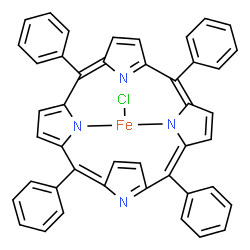 ChemSpider 2D Image | Chloro[5,10,15,20-tetraphenylporphyrinato(2-)-kappa~2~N~21~,N~23~]iron | C44H28ClFeN4