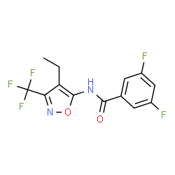 ChemSpider 2D Image | N-[4-Ethyl-3-(trifluoromethyl)-1,2-oxazol-5-yl]-3,5-difluorobenzamide | C13H9F5N2O2