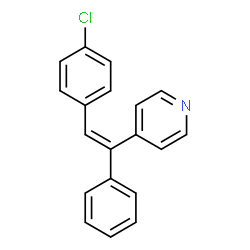 ChemSpider 2D Image | 4-[(Z)-2-(4-Chlorophenyl)-1-phenylvinyl]pyridine | C19H14ClN