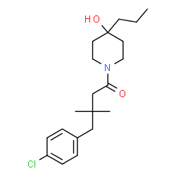 ChemSpider 2D Image | 4-(4-Chlorophenyl)-1-(4-hydroxy-4-propyl-1-piperidinyl)-3,3-dimethyl-1-butanone | C20H30ClNO2