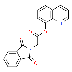 ChemSpider 2D Image | quinolin-8-yl 2-(1,3-dioxoisoindol-2-yl)acetate | C19H12N2O4