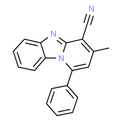 ChemSpider 2D Image | 3-Methyl-1-phenylpyrido[1,2-a]benzimidazole-4-carbonitrile | C19H13N3