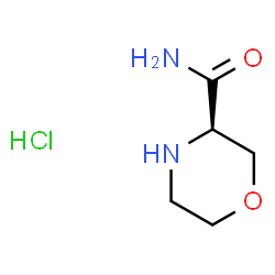 ChemSpider 2D Image | (3R)-3-Morpholinecarboxamide hydrochloride (1:1) | C5H11ClN2O2