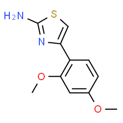 ChemSpider 2D Image | 4-(2,4-dimethoxyphenyl)-thiazol-2-ylamine | C11H12N2O2S