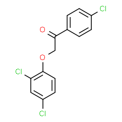 ChemSpider 2D Image | 1-(4-Chlorophenyl)-2-(2,4-dichlorophenoxy)ethanone | C14H9Cl3O2
