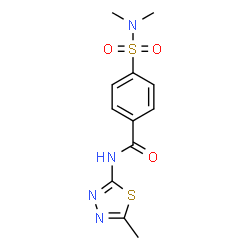 ChemSpider 2D Image | 4-(Dimethylsulfamoyl)-N-(5-methyl-1,3,4-thiadiazol-2-yl)benzamide | C12H14N4O3S2