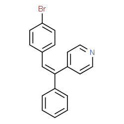 ChemSpider 2D Image | 4-[(Z)-2-(4-Bromophenyl)-1-phenylvinyl]pyridine | C19H14BrN