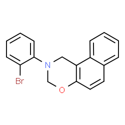 ChemSpider 2D Image | 2-(2-Bromophenyl)-2,3-dihydro-1H-naphtho[1,2-e][1,3]oxazine | C18H14BrNO