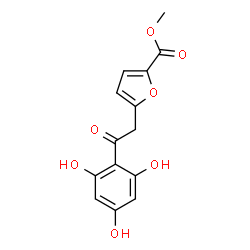 ChemSpider 2D Image | Methyl 5-[2-oxo-2-(2,4,6-trihydroxyphenyl)ethyl]-2-furoate | C14H12O7