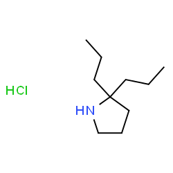 ChemSpider 2D Image | 2,2-Dipropylpyrrolidine hydrochloride (1:1) | C10H22ClN