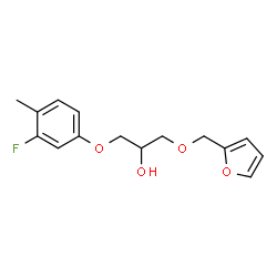 ChemSpider 2D Image | 1-(3-Fluoro-4-methylphenoxy)-3-(2-furylmethoxy)-2-propanol | C15H17FO4