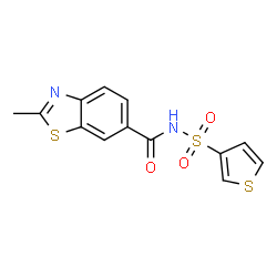 ChemSpider 2D Image | 2-Methyl-N-(3-thienylsulfonyl)-1,3-benzothiazole-6-carboxamide | C13H10N2O3S3