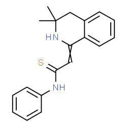 ChemSpider 2D Image | 2-(3,3-Dimethyl-3,4-dihydro-1(2H)-isoquinolinylidene)-N-phenylethanethioamide | C19H20N2S