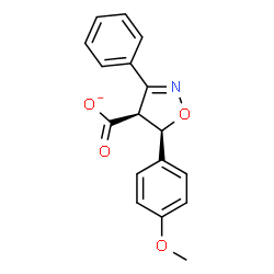 ChemSpider 2D Image | (4S,5R)-5-(4-Methoxyphenyl)-3-phenyl-4,5-dihydro-1,2-oxazole-4-carboxylate | C17H14NO4
