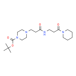 ChemSpider 2D Image | 2-Methyl-2-propanyl 4-(3-oxo-3-{[3-oxo-3-(1-piperidinyl)propyl]amino}propyl)-1-piperazinecarboxylate | C20H36N4O4