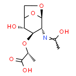ChemSpider 2D Image | 1,6-anhydro-N-acetyl-beta-muramic acid | C11H17NO7