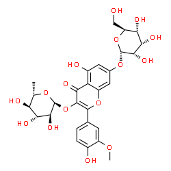 ChemSpider 2D Image | Isorhamnetin 3-rhamnoside-7-glucoside | C28H32O16