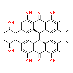 ChemSpider 2D Image | allianthrone C | C36H32Cl2O10