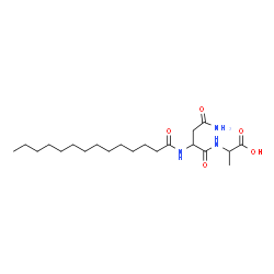 ChemSpider 2D Image | N~2~-Tetradecanoylasparaginylalanine | C21H39N3O5