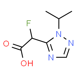 ChemSpider 2D Image | Fluoro(1-isopropyl-1H-1,2,4-triazol-5-yl)acetic acid | C7H10FN3O2