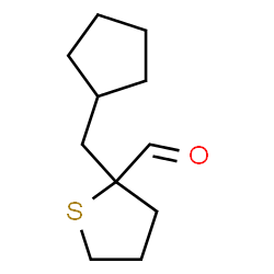 ChemSpider 2D Image | 2-(Cyclopentylmethyl)tetrahydro-2-thiophenecarbaldehyde | C11H18OS