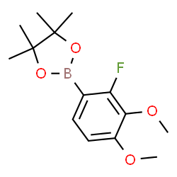 ChemSpider 2D Image | 2-(2-Fluoro-3,4-dimethoxyphenyl)-4,4,5,5-tetramethyl-1,3,2-dioxaborolane | C14H20BFO4
