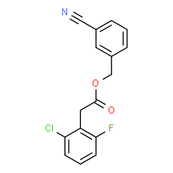 ChemSpider 2D Image | 3-Cyanobenzyl (2-chloro-6-fluorophenyl)acetate | C16H11ClFNO2