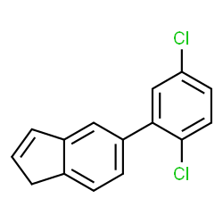 ChemSpider 2D Image | 5-(2,5-Dichlorophenyl)-1H-indene | C15H10Cl2