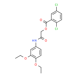 ChemSpider 2D Image | 2-[(3,4-Diethoxyphenyl)amino]-2-oxoethyl 2,5-dichlorobenzoate | C19H19Cl2NO5