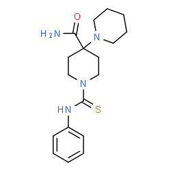 ChemSpider 2D Image | 1'-(Phenylcarbamothioyl)-1,4'-bipiperidine-4'-carboxamide | C18H26N4OS