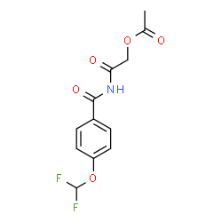 ChemSpider 2D Image | 2-{[4-(Difluoromethoxy)benzoyl]amino}-2-oxoethyl acetate | C12H11F2NO5