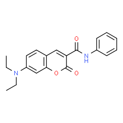 ChemSpider 2D Image | 7-(Diethylamino)-2-oxo-N-phenyl-2H-chromene-3-carboxamide | C20H20N2O3