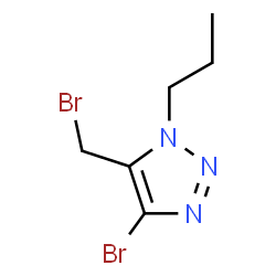 ChemSpider 2D Image | 4-Bromo-5-(bromomethyl)-1-propyl-1H-1,2,3-triazole | C6H9Br2N3