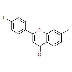ChemSpider 2D Image | 2-(4-Fluoro-phenyl)-7-methyl-chromen-4-one | C16H11FO2