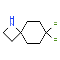 ChemSpider 2D Image | 7,7-Difluoro-1-azaspiro[3.5]nonane | C8H13F2N