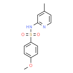 ChemSpider 2D Image | 4-Methoxy-N-(4-methyl-2-pyridinyl)benzenesulfonamide | C13H14N2O3S