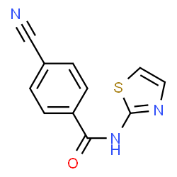 ChemSpider 2D Image | 4-Cyano-N-(1,3-thiazol-2-yl)benzamide | C11H7N3OS