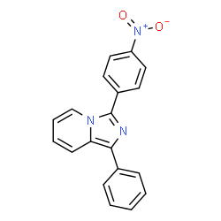 ChemSpider 2D Image | 3-(4-Nitrophenyl)-1-phenylimidazo[1,5-a]pyridine | C19H13N3O2