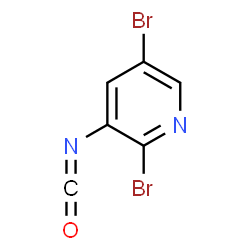 ChemSpider 2D Image | 2,5-Dibromo-3-isocyanatopyridine | C6H2Br2N2O