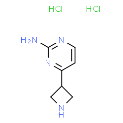 ChemSpider 2D Image | 4-(3-Azetidinyl)-2-pyrimidinamine dihydrochloride | C7H12Cl2N4