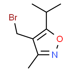 ChemSpider 2D Image | 4-(Bromomethyl)-5-isopropyl-3-methyl-1,2-oxazole | C8H12BrNO