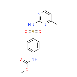 ChemSpider 2D Image | Methyl {4-[(4,6-dimethyl-2-pyrimidinyl)sulfamoyl]phenyl}carbamate | C14H16N4O4S