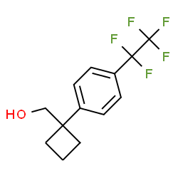 ChemSpider 2D Image | {1-[4-(Pentafluoroethyl)phenyl]cyclobutyl}methanol | C13H13F5O