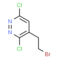 ChemSpider 2D Image | 4-(2-Bromoethyl)-3,6-dichloropyridazine | C6H5BrCl2N2