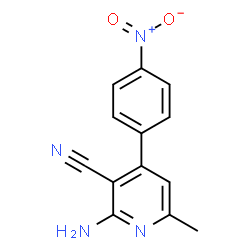 ChemSpider 2D Image | 2-Amino-6-methyl-4-(4-nitrophenyl)nicotinonitrile | C13H10N4O2