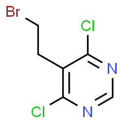 ChemSpider 2D Image | 5-(2-Bromoethyl)-4,6-dichloropyrimidine | C6H5BrCl2N2