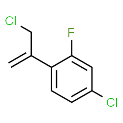 ChemSpider 2D Image | 4-Chloro-1-(3-chloro-1-propen-2-yl)-2-fluorobenzene | C9H7Cl2F